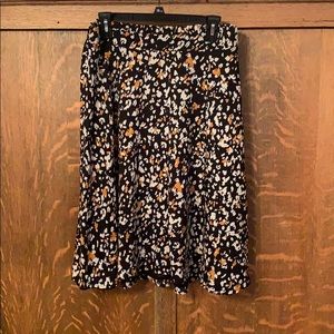 Marybelle floral skirt 1X black NWT made in USA